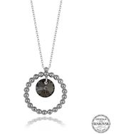 Gumush T7589 Swarovski Crystal Taşlı Halka Kadın Gümüş Kolye