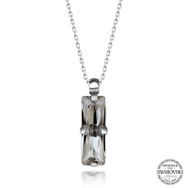 Gumush T7607 Swarovski Crystal Taşlı Baget Gümüş Kadın Kolye