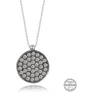 Gumush T7635 Swarovski Crystal Taşlı Yuvarlak Kadın Gümüş Kolye