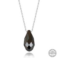 Gumush T7646 Swarovski Crystal Taşlı Drop Kesim Kadın Gümüş Kolye