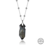 Gumush T7661 Swarovski Crystal Taşlı Top Zincir Kadın Gümüş Kolye
