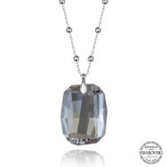 Gumush T7662 Swarovski Crystal Taşlı Top Zincir Baget Kadın Gümüş Kolye