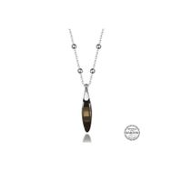 Gumush T7665 Swarovski Crystal Taşlı Top Zincir Çubuk Kadın Gümüş Kolye