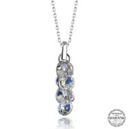 Gumush T7685 Swarovski Crystal Taşlı Salkım Kadın Gümüş Kolye