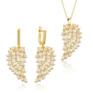 Gumush T7699 Gold Melek Kanadı Kadın Gümüş Set
