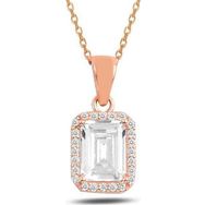 Gumush T7705 Rose Baget Taşlı Kadın Gümüş Kolye