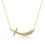 Gumush T7728 Gold Zülfikar Kılıcı Kadın Gümüş Kolye