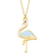 Gumush T7789 Gümüş Gold Flamingo Kadın Kolye