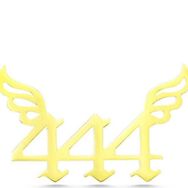 Gumush T7847 Gümüş Gold 444 Melek Sayısı Kadın Kolye