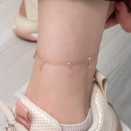 Gumush T8116 Gümüş Rose Damla Zirkon Taşlı Halhal