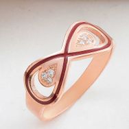 Gumush T8225 Gümüş Rose Zirkon Taşlı Sonsuzluk Kadın Yüzük