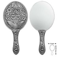 Gumush T8631 Gümüş Papatya ve Gül Motifli El Aynası