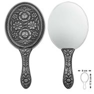 Gumush T8633 Gümüş Papatya ve Gül Motifli El Aynası
