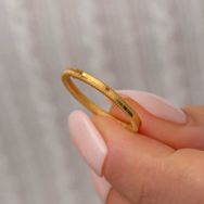 Gumush T8759 Gold Ajda Kadın Gümüş Yüzük