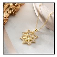 Gümüşistan 925 Ayar Çift Taraflı Lotus Çiçeği Dönence Gümüş Kolye