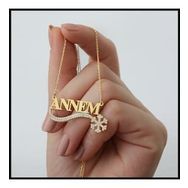 Gümüşistan 925 Ayar Kartanesi Detaylı Annem Gümüş Kolye