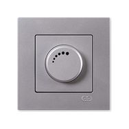 Günsan 1000 W Çerçevesiz Eqona Gümüş Dimmer