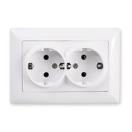 Günsan Elektrik 01281100-100150 Visage İkili Beyaz Topraklı Priz