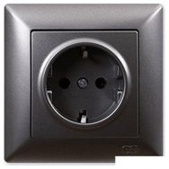 Günsan Elektrik 01281700-100116 Visage Çocuk Korumalı Füme Topraklı Priz