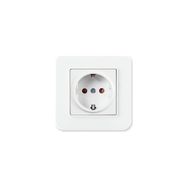 Günsan Elektrik 01379300-100138 Radius Çocuk Korumalı Kapaklı Fildişi Beyazı Topraklı Priz