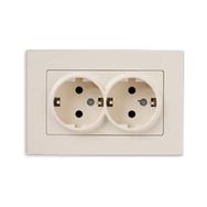 Günsan Elektrik 01401200-100150 Eqona İkili Krem Topraklı Priz