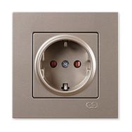 Günsan Elektrik 01402500-100116 Eqona Çocuk Korumalı Bej Topraklı Priz
