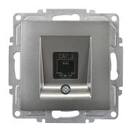 Günsan Elektrik Visage Nümeris Telefon Prizi (Cat3), Füme, Mekanizma