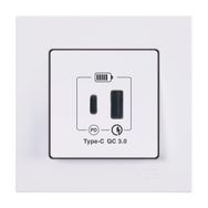 Günsan EQONA Type C+Type A 20W Beyaz 2 Çıkışlı USB Şarj Prizi