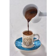 Güral Porselen Camelia 12 Parça 6 Kişilik Bone Türk Kahvesi Fincan Takımı