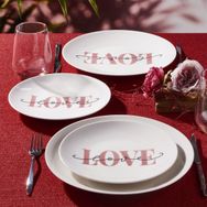 Güral Porselen Love 4 Parça Bone Pasta Takımı