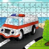 Güven Serigrafi Ambulans 108 Parça 29 x 39 cm Ahşap Çocuk Puzzle Yapboz