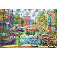 Güven Serigrafi Amsterdam Kanal 1000 Parça 48 x 68 cm Ahşap Puzzle Yapboz