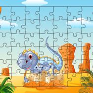 Güven Serigrafi Anne ve Bebek Dinozorlar Model 2 54 Parça Ahşap Çocuk Puzzle Yapboz