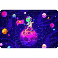 Güven Serigrafi Astronot Satürnde 108 Parça Ahşap Çocuk Puzzle Yapboz