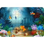 Güven Serigrafi Balıklar Model7 108 Parça Ahşap Çocuk Puzzle Yapboz