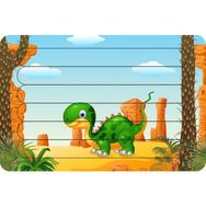 Güven Serigrafi Bebek Dinozor Çubuk Ahşap Çocuk Puzzle Yapboz