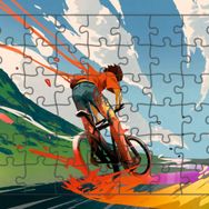 Güven Serigrafi Bisikletli Çocuk 54 Parça 19,5 x 29,5 cm Ahşap Çocuk Puzzle Yapboz