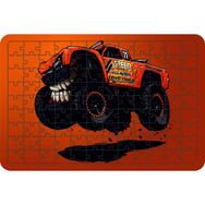 Güven Serigrafi Canavar Kamyon 108 Parça Ahşap Çocuk Puzzle Yapboz