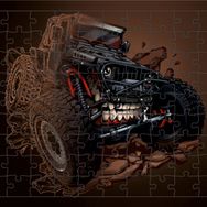 Güven Serigrafi Canavar Kamyon 108 Parça Model 3 Ahşap Çocuk Puzzle Yapboz
