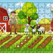 Güven Serigrafi Çiftlik Hayatı 108 Parça Ahşap Çocuk Puzzle Yapboz