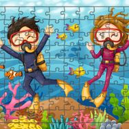 Güven Serigrafi Dalgıçlar 108 Parça Ahşap Çocuk Puzzle Yapboz