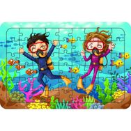 Güven Serigrafi Dalgıçlar 54 Parça 19,5 x 29,5 cm Ahşap Çocuk Puzzle Yapboz