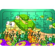 Güven Serigrafi Deniz Canlıları 24 Parça Model 11 Ahşap Çocuk Puzzle Yapboz