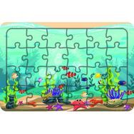 Güven Serigrafi Deniz Canlıları 24 Parça Model 9 Ahşap Çocuk Puzzle Yapboz