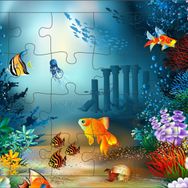 Güven Serigrafi Deniz Canlıları 7 24 Parça Ahşap Çerçeveli Puzzle Yapboz