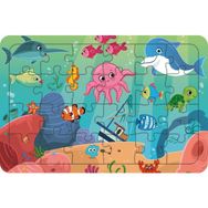 Güven Serigrafi Denizdeki Dostlar 24 Parça Ahşap Çocuk Puzzle Yapboz
