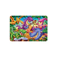 Güven Serigrafi Dinozor 24 Parça Ahşap Çerçeveli Puzzle Yapboz