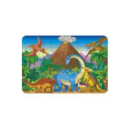 Güven Serigrafi Dinozor 4 54 Parça 19,5 x 29,5 cm Ahşap Çerçeveli Puzzle Yapboz