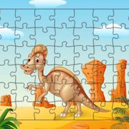 Güven Serigrafi Dinozor Hadrosaur 54 Parça 19,5 x 29,5 cm Ahşap Çocuk Puzzle Yapboz