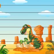 Güven Serigrafi Dinozor Tyrannosaurus Çubuk Ahşap Çocuk Puzzle Yapboz